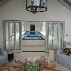 Semi Sunken Spa next to Pool